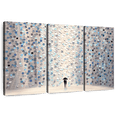 thumbnail image 1 of Elephant Stock Stroll Together Wall Art - Horizontal Multi Panel Canvas - Living Room Wall Decor - Love Multi Panel - Blue And Gray Decor By Ekaterina Ermilkina - 33" x 20", 1 of 8