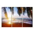 thumbnail image 1 of Elephant Stock Summer Golden Coast Wall Art - Horizontal Multi Panel Canvas - Living Room Wall Decor - Beach Multi Panel - Beige And Brown Decor - 38" x 24", 1 of 4