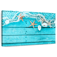 thumbnail image 1 of Elephant Stock Summer Nautical Decor Wall Art - Horizontal Canvas Wall Art - Living Room Wall Decor - Nautical Canvas - Turquoise And Blue Decor - 36" x 24", 1 of 8