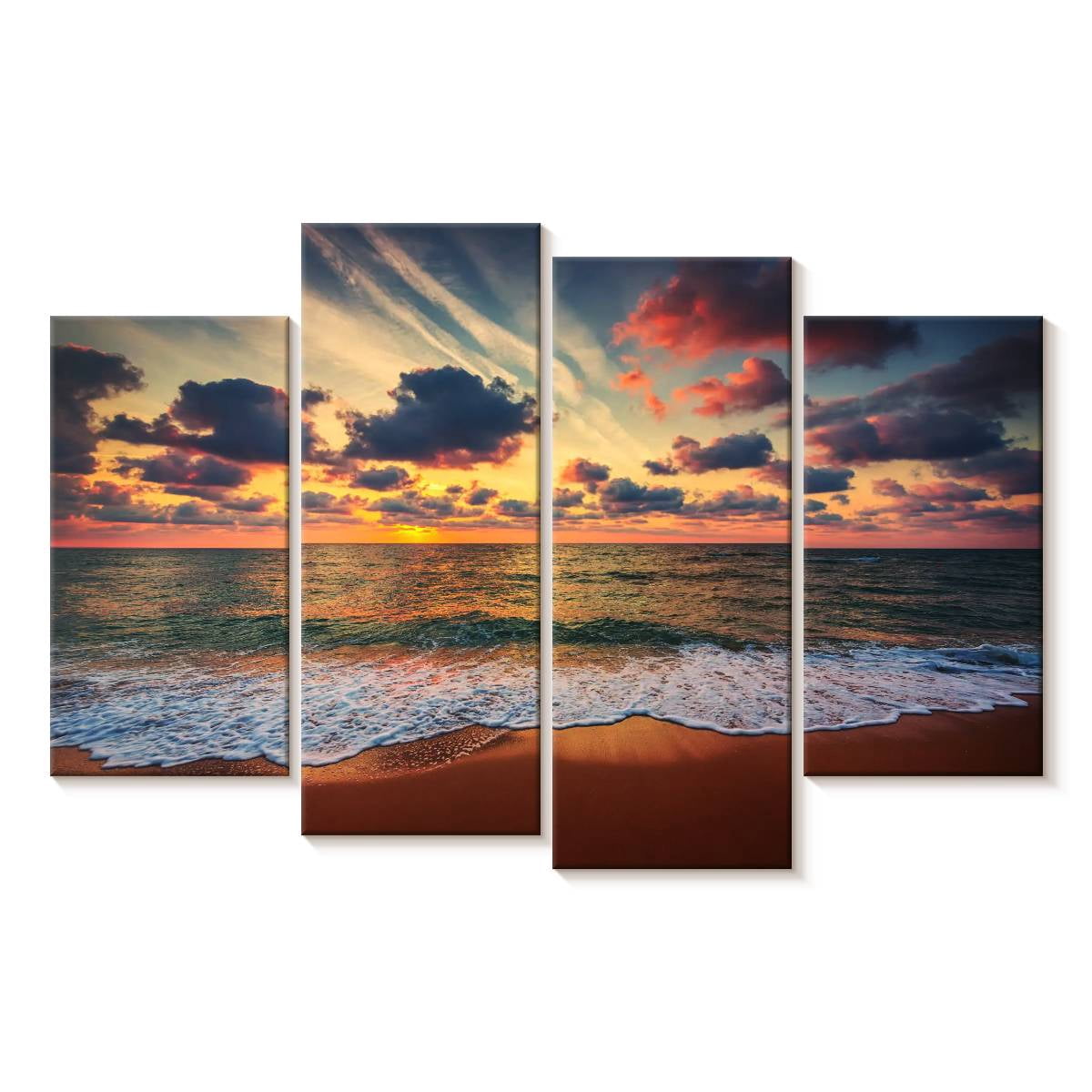Elephant Stock Summer Sunset Sky Wall Art - Horizontal Multi Panel ...