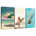 thumbnail image 1 of Elephant Stock Summer Vibes Wall Art - Horizontal Multi Panel Canvas - Living Room Wall Decor - Nature Multi Panel - Yellow And Beige Decor - 38" x 24", 1 of 8