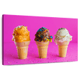 thumbnail image 1 of Elephant Stock Sundae Ice Cream Cones Wall Art - Horizontal Canvas Wall Art - Dining Room Wall Decor - Food And Drink Canvas - Pink And Orange Decor - 12" x 8", 1 of 8