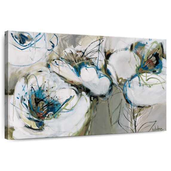 Elephant Stock Sundance Wall Art - Horizontal Canvas Wall Art - Living Room Wall Decor - Abstract Canvas - Teal And Green Decor By Angela Maritz - 30" x 20"
