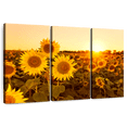 thumbnail image 1 of Elephant Stock Sunflower Field Sunset Wall Art - Horizontal Multi Panel Canvas - Living Room Wall Decor - Nature Multi Panel - Yellow And Green Decor - 38" x 24", 1 of 8