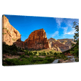thumbnail image 1 of Elephant Stock Sunny Day In Angels Landing Wall Art - Horizontal Canvas Wall Art - Living Room Wall Decor - Nature Canvas - Blue And Orange Decor - 12" x 8", 1 of 8