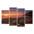 thumbnail image 1 of Elephant Stock Sunrise At Acadia National Park Wall Art - Horizontal Multi Panel Canvas - Living Room Wall Decor - Beach Multi Panel - Orange And Blue Decor - 68" x 42", 1 of 4