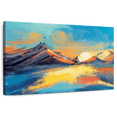 thumbnail image 1 of Elephant Stock Sunset Abstract Landscape Wall Art - Horizontal Canvas Wall Art - Living Room Wall Decor - Abstract Canvas - Gold And Turquoise Decor - 12" x 8", 1 of 8