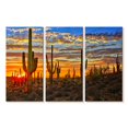 thumbnail image 1 of Elephant Stock Sunset Cactus Wall Art - Horizontal Multi Panel Canvas - Living Room Wall Decor - Floral And Botanical Multi Panel - Blue And Orange Decor - 50" x 32", 1 of 4