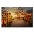 thumbnail image 1 of Elephant Stock Sunset In Venice Wall Art - Horizontal Canvas Wall Art - Living Room Wall Decor - Places Canvas - Gray And Blue Decor - 39" x 26", 1 of 4