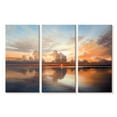 thumbnail image 1 of Elephant Stock Sunset Sunrise Wall Art - Horizontal Multi Panel Canvas - Living Room Wall Decor - Nature Multi Panel - Orange And Blue Decor By Bruce Nawrocke - 23" x 14", 1 of 4