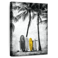 thumbnail image 1 of Elephant Stock Surfboard Pop Wall Art - Vertical Canvas Wall Art - Living Room Wall Decor - Hobbies And Lifestyle Canvas - Gray And Black Decor - 8" x 12", 1 of 8