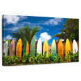 thumbnail image 1 of Elephant Stock Surfboard Row Wall Art - Horizontal Canvas Wall Art - Living Room Wall Decor - Hobbies And Lifestyle Canvas - Blue And Orange Decor - 12" x 8", 1 of 8