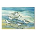 thumbnail image 1 of Elephant Stock Surfside Sandpipers Wall Art - Horizontal Canvas Wall Art - Living Room Wall Decor - Animal Canvas - Yellow And Blue Decor By Paul Brent - 30" x 20", 1 of 4