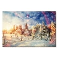 thumbnail image 1 of Elephant Stock Swedish Winter Wall Art - Horizontal Canvas Wall Art - Living Room Wall Decor - Nature Canvas - Blue And Brown Decor - 48" x 32", 1 of 4