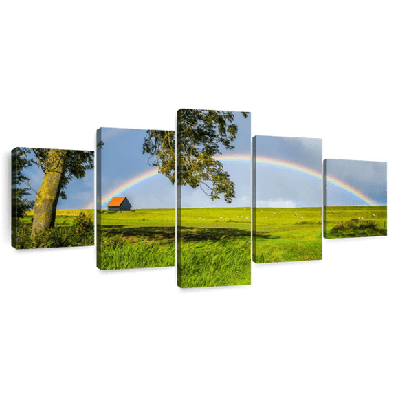 Elephant Stock Tacoma Narrows Bridge Wall Art - Horizontal Multi Panel Canvas - Living Room Wall Decor - Architecture Multi Panel - Blue And Black Decor - 84" x 54"