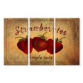 thumbnail image 1 of Elephant Stock Tasty Strawberries Wall Art - Horizontal Multi Panel Canvas - Living Room Wall Decor - Food And Drink Multi Panel - Orange And Brown Decor - 45" x 28", 1 of 4
