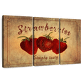 thumbnail image 1 of Elephant Stock Tasty Strawberries Wall Art - Horizontal Multi Panel Canvas - Living Room Wall Decor - Food And Drink Multi Panel - Orange And Brown Decor - 45" x 28", 1 of 8