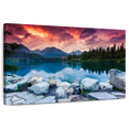 thumbnail image 1 of Elephant Stock Tatra Mountain Lake Wall Art - Horizontal Canvas Wall Art - Living Room Wall Decor - Nature Canvas - Gray And Teal Decor - 36" x 24", 1 of 8