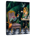 thumbnail image 1 of Elephant Stock Tea Time Wall Art - Vertical Canvas Wall Art - Living Room Wall Decor - Animal Canvas - Gray And Orange Decor By Erika c. Brothers - 32" x 48", 1 of 8