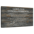 thumbnail image 1 of Elephant Stock Ten Commandments Wall Art - Horizontal Canvas Wall Art - Living Room Wall Decor - Religion And Spirituality Canvas - Brown And Gray Decor - 48" x 32", 1 of 8