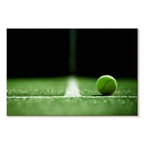 Elephant Stock Tennis Line Wall Art - Horizontal Canvas Wall Art - Living Room Wall Decor - Sports Canvas - Black And Green Decor - 12" x 8"