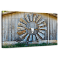 thumbnail image 1 of Elephant Stock Texas Barn Wall Art - Horizontal Canvas Wall Art - Living Room Wall Decor - Architecture Canvas - Brown And Blue Decor - 12" x 8", 1 of 8