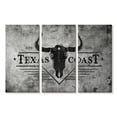 thumbnail image 1 of Elephant Stock Texas Coast Typography Wall Art - Horizontal Multi Panel Canvas - Living Room Wall Decor - Decor Elements Multi Panel - Gray And Black Decor - 23" x 14", 1 of 4