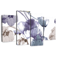 thumbnail image 1 of Elephant Stock Textured Tulips Wall Art - Horizontal Multi Panel Canvas - Living Room Wall Decor - Floral And Botanical Multi Panel - White And Blue Decor - 36" x 22", 1 of 8