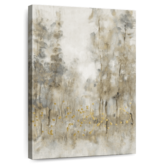 Elephant Stock Thicket Of Trees I Wall Art - Vertical Canvas Wall Art - Living Room Wall Decor - Abstract Canvas - Beige And Gold Decor By Tim O'toole - 26" x 39"