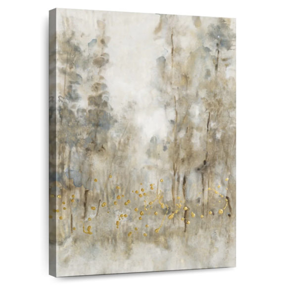 Elephant Stock Thicket Of Trees I Wall Art - Vertical Canvas Wall Art - Living Room Wall Decor - Abstract Canvas - Beige And Gold Decor By Tim O'toole - 8" x 12"