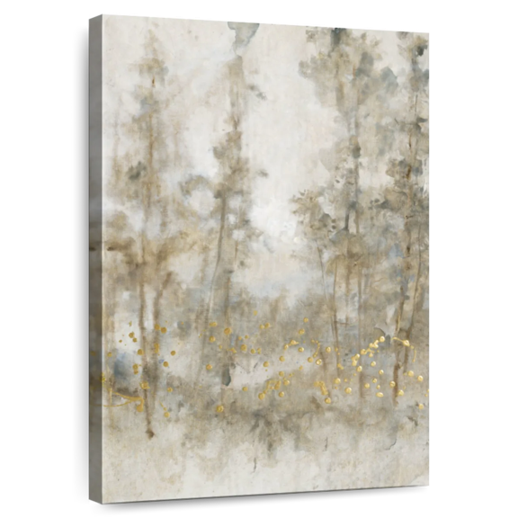Elephant Stock Thicket Of Trees Ii Wall Art - Vertical Canvas Wall Art - Living Room Wall Decor - Abstract Canvas - Beige And Gold Decor By Tim O'toole - 8" x 12"