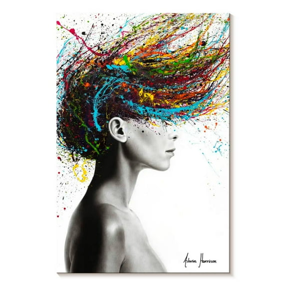 Elephant Stock Thoughts Of Tomorrow Wall Art - Vertical Canvas Wall Art - Living Room Wall Decor - Fashion And Beauty Canvas - White And Black Decor By Ashvin Harrison - 20" x 30"