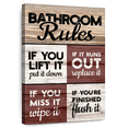thumbnail image 1 of Elephant Stock Toilet Commandments Wall Sign Wall Art - Vertical Canvas Wall Art - Bathroom Wall Decor - Wall Signs Canvas - Red And Beige Decor - 16" x 24", 1 of 8