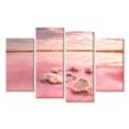 thumbnail image 1 of Elephant Stock Torrevieja Pink Lake Wall Art - Horizontal Multi Panel Canvas - Living Room Wall Decor - Nature Multi Panel - Pink And Beige Decor - 84" x 54", 1 of 4