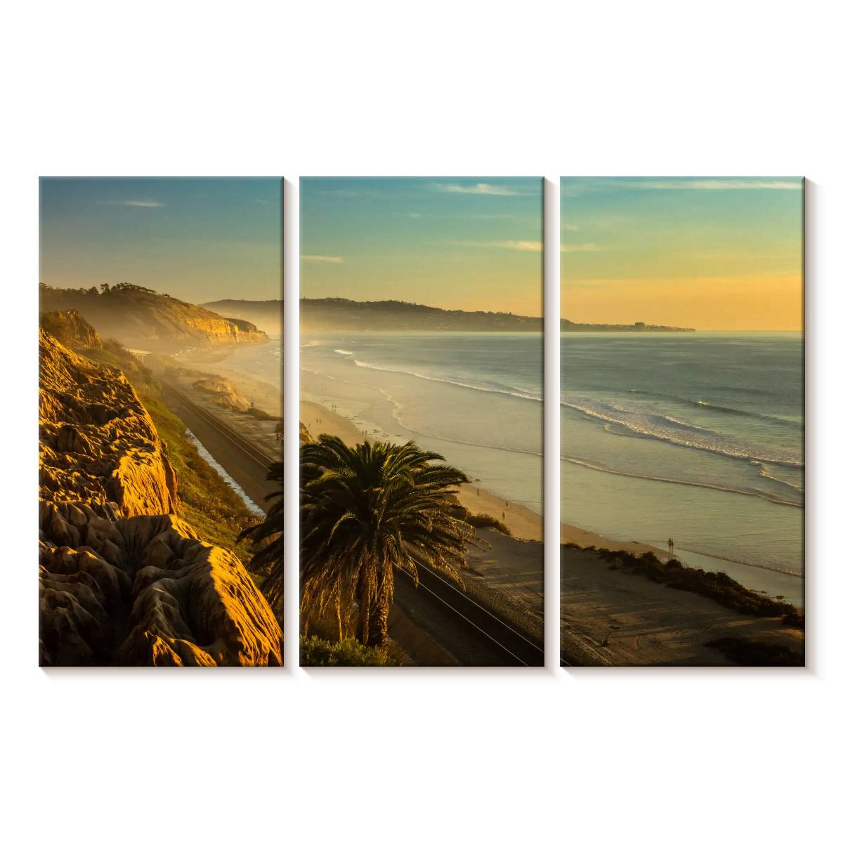 Elephant Stock Torrey Pines Beach Sunset Wall Art - Horizontal Multi ...
