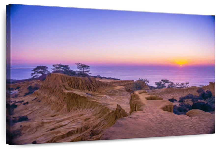 Elephant Stock Torrey Pines Sunset Wall Art - Horizontal Canvas Wall ...