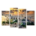 thumbnail image 1 of Elephant Stock Tower Of David Wall Art - Horizontal Multi Panel Canvas - Living Room Wall Decor - Places Multi Panel - Gray And Beige Decor - 24" x 14", 1 of 4