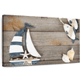 thumbnail image 1 of Elephant Stock Toy Sailboat Wall Art - Horizontal Canvas Wall Art - Living Room Wall Decor - Nautical Canvas - Blue And Gray Decor - 48" x 32", 1 of 8
