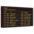 thumbnail image 1 of Elephant Stock Travel Departures Board Wall Art - Horizontal Canvas Wall Art - Living Room Wall Decor - Hobbies And Lifestyle Canvas - Brown And Yellow Decor - 12" x 8", 1 of 8