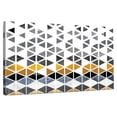 thumbnail image 1 of Elephant Stock Triangle Geometric Patterns Wall Art - Horizontal Canvas Wall Art - Living Room Wall Decor - Abstract Canvas - White And Gray Decor - 45" x 30", 1 of 8