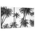 thumbnail image 1 of Elephant Stock Tropical In Black And White Wall Art - Horizontal Multi Panel Canvas - Living Room Wall Decor - Floral And Botanical Multi Panel - Black And Gray Decor By Sisi And Seb - 65" x 42", 1 of 8