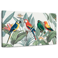 thumbnail image 1 of Elephant Stock Tropical Safari Parrots Wall Art - Horizontal Canvas Wall Art - Lobby Wall Decor - Animal Canvas - Green And Blue Decor - 30" x 20", 1 of 8