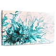 thumbnail image 1 of Elephant Stock Turquoise Dynamic Abstract Wall Art - Horizontal Canvas Wall Art - Living Room Wall Decor - Abstract Canvas - Teal And Turquoise Decor - 24" x 16", 1 of 8