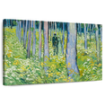 thumbnail image 1 of Elephant Stock Undergrowth With Two Figures Wall Art - Horizontal Canvas Wall Art - Living Room Wall Decor - Nature Canvas - Green And Blue Decor By Vincent Van Gogh - 48" x 32", 1 of 8