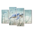 thumbnail image 1 of Elephant Stock Undersea Turtle Wall Art - Horizontal Multi Panel Canvas - Living Room Wall Decor - Animal Multi Panel - Blue And Beige Decor By Danhui Nai - 84" x 54", 1 of 4