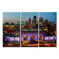 thumbnail image 1 of Elephant Stock Union Station And Downtown Kansas Wall Art - Horizontal Multi Panel Canvas - Living Room Wall Decor - Places Multi Panel - Blue And Gray Decor - 38" x 24", 1 of 4