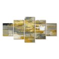 thumbnail image 1 of Elephant Stock Urban Walkway Wall Art - Horizontal Multi Panel Canvas - Living Room Wall Decor - Abstract Multi Panel - Gray And Yellow Decor By Silvia Vassileva - 42" x 19", 1 of 4