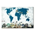 thumbnail image 1 of Elephant Stock Us Wars World Map Wall Art - Horizontal Canvas Wall Art - Living Room Wall Decor - Education Canvas - White And Brown Decor - 36" x 24", 1 of 4
