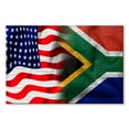 thumbnail image 1 of Elephant Stock Usa And South Africa Flag Wall Art - Horizontal Canvas Wall Art - Living Room Wall Decor - Flags Canvas - Blue And White Decor - 12" x 8", 1 of 4