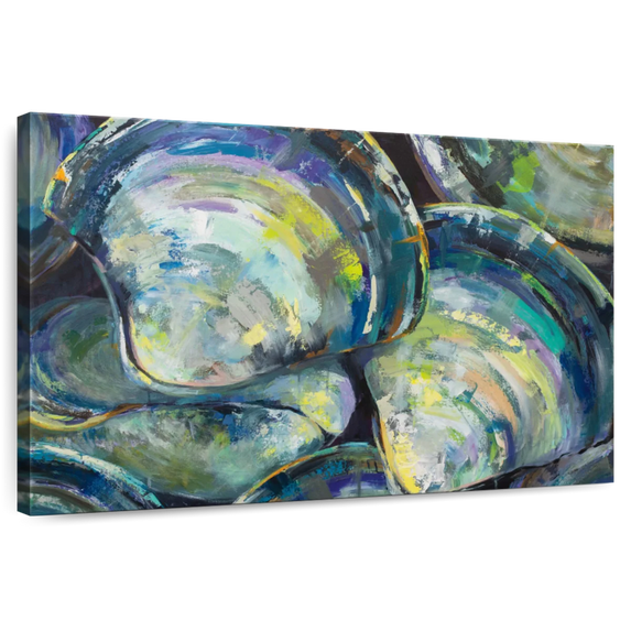 Elephant Stock Variety Wall Art - Horizontal Canvas Wall Art - Living Room Wall Decor - Animal Canvas - Blue And Teal Decor By Jeanette Vertentes - 48" x 32"